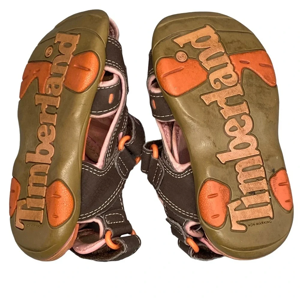 Timberland Princess Baby Girl Brown Pink Outdoor Sandals Water Shoes‎ Size 7